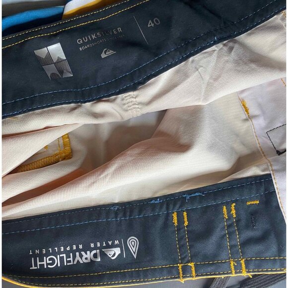 Quiksilver Board Shorts Mens 40 Striped Colorblock Beach Swim Trunks - Picture 3 of 6